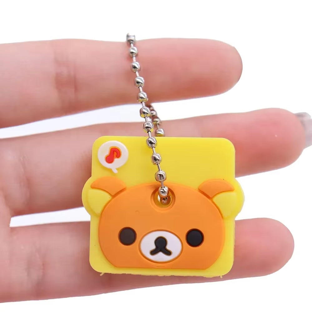 1PC New Cartoon Silicone Protective Key Case Cover for Key Control Dust Cover Holder Organizer Home Supplies