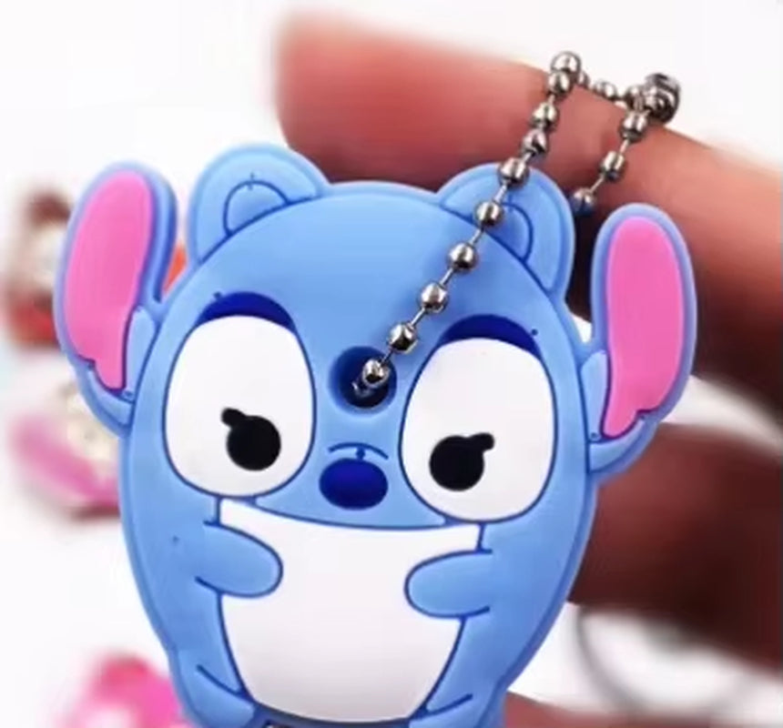 1PC New Cartoon Silicone Protective Key Case Cover for Key Control Dust Cover Holder Organizer Home Supplies