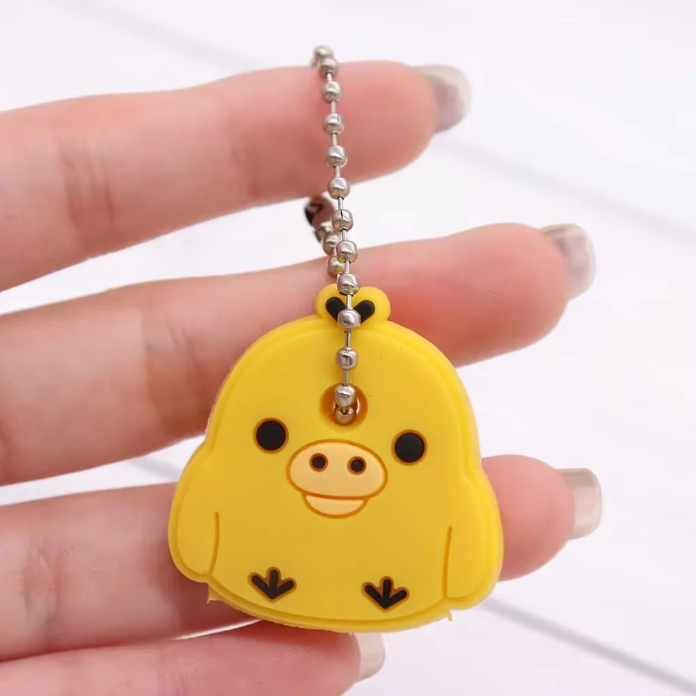 1PC New Cartoon Silicone Protective Key Case Cover for Key Control Dust Cover Holder Organizer Home Supplies