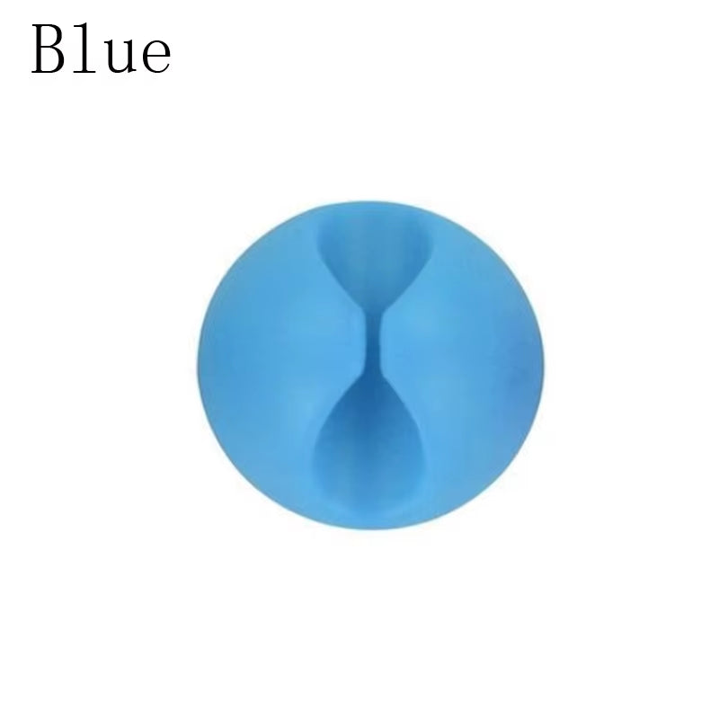 2Pcs Rubber Silicone Cable Clip Desk Tidy Organiser Wire Lead USB Charger Mouse Organizer Holder Charger Cable Collector