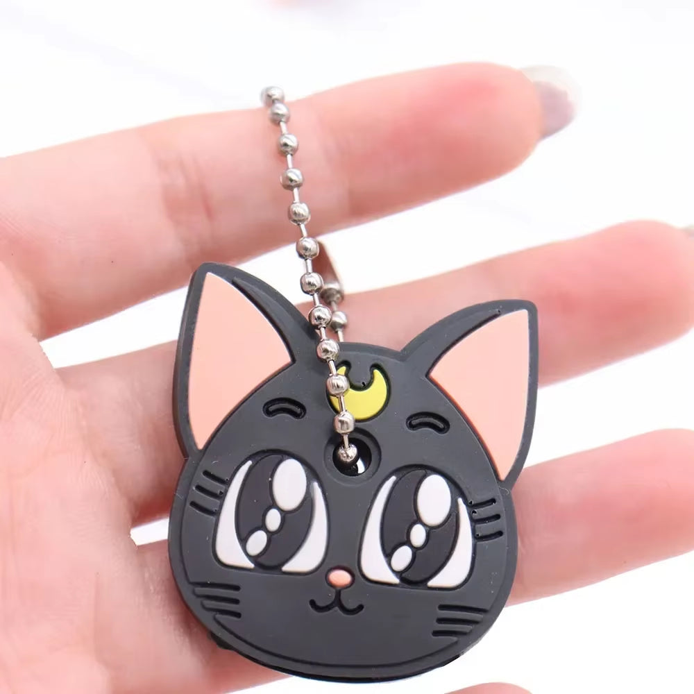 1PC New Cartoon Silicone Protective Key Case Cover for Key Control Dust Cover Holder Organizer Home Supplies