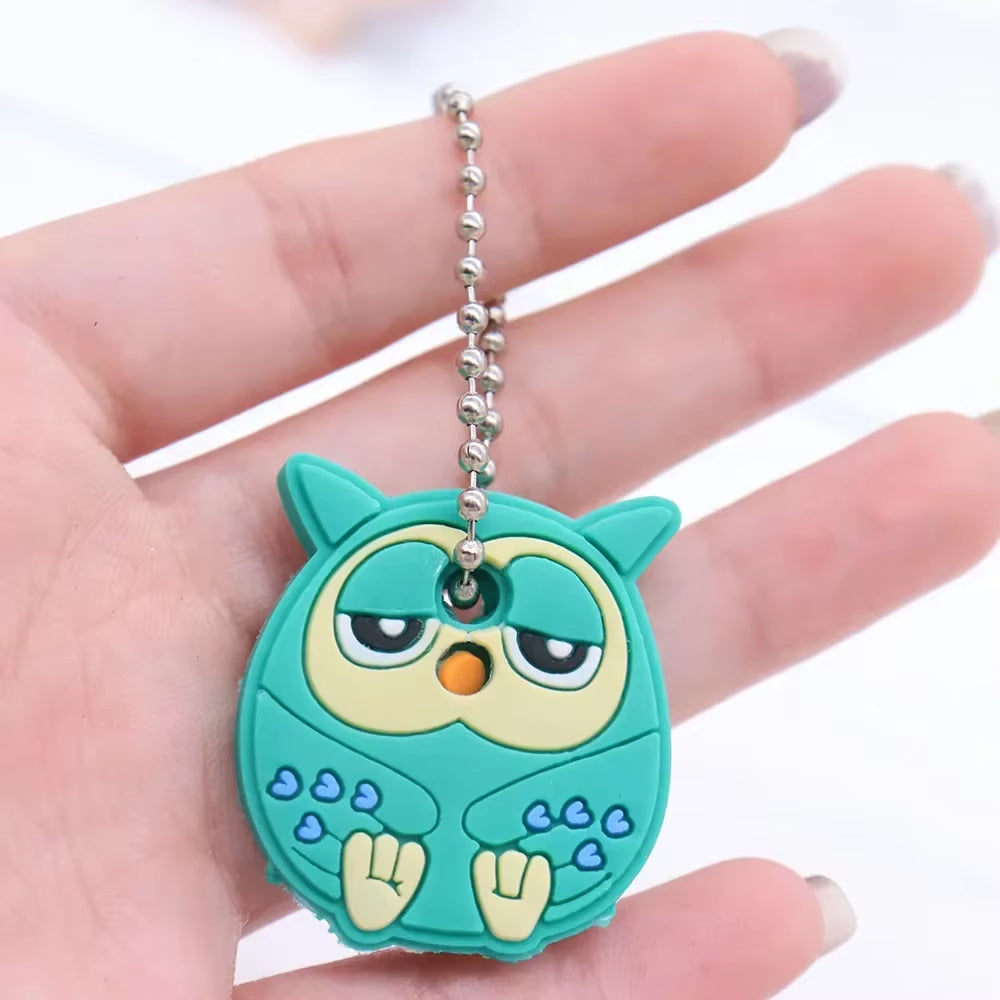 1PC New Cartoon Silicone Protective Key Case Cover for Key Control Dust Cover Holder Organizer Home Supplies