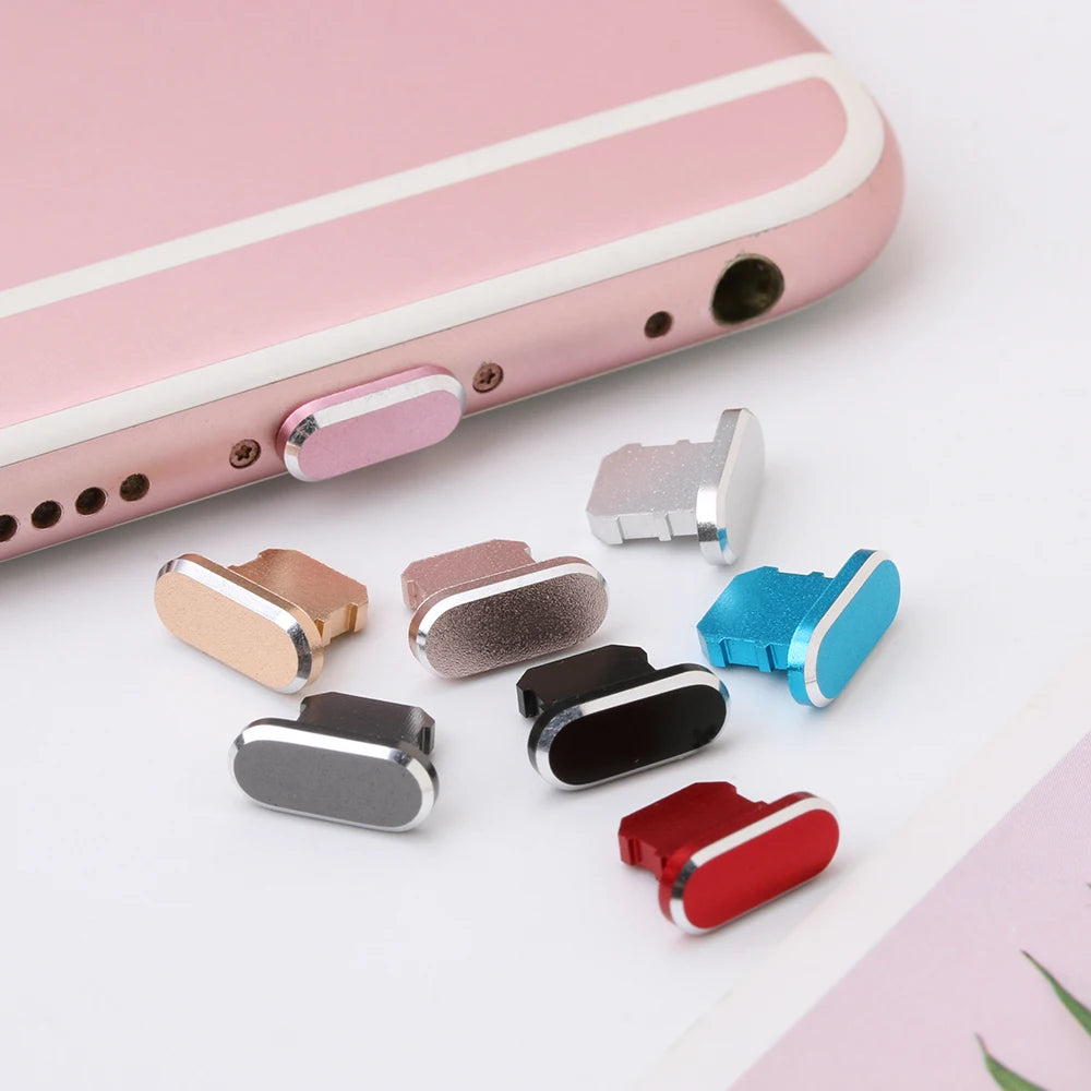 Practical Dustproof Cover Aluminium Alloy Metal anti Dust Charger Dock Plug Stopper Cap for Iphone X XR 14 13 12 11 Pro Max Plus
