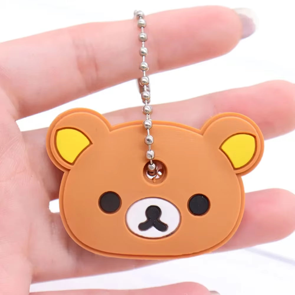 1PC New Cartoon Silicone Protective Key Case Cover for Key Control Dust Cover Holder Organizer Home Supplies