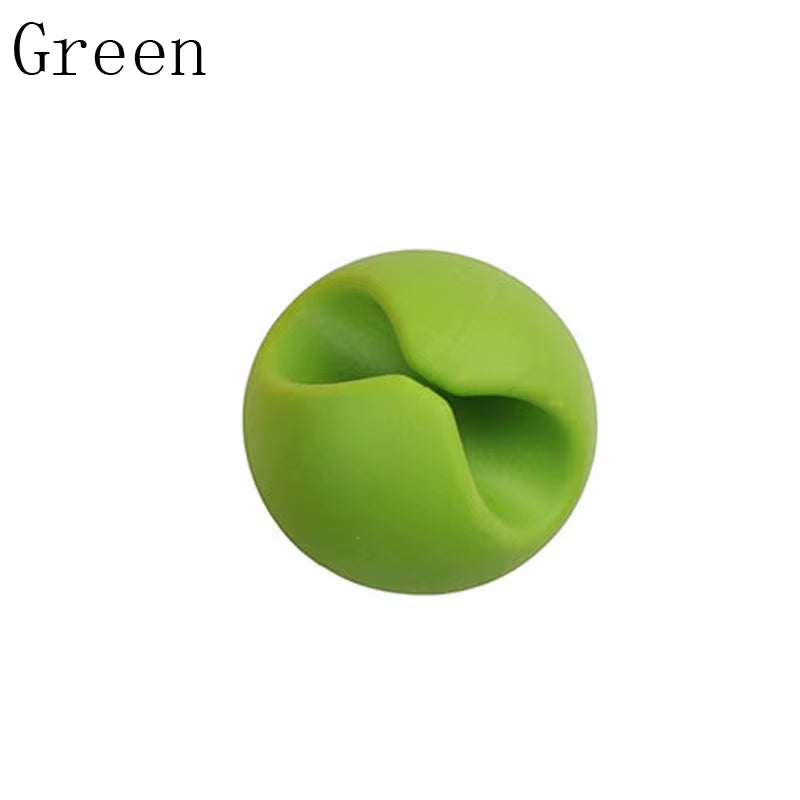 2Pcs Rubber Silicone Cable Clip Desk Tidy Organiser Wire Lead USB Charger Mouse Organizer Holder Charger Cable Collector