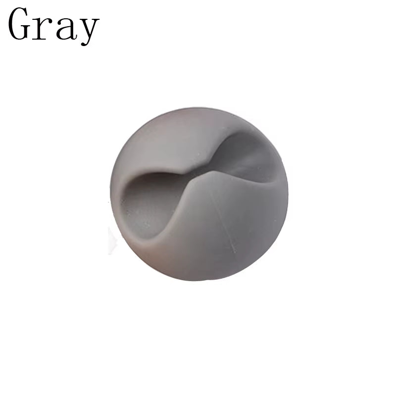 2Pcs Rubber Silicone Cable Clip Desk Tidy Organiser Wire Lead USB Charger Mouse Organizer Holder Charger Cable Collector