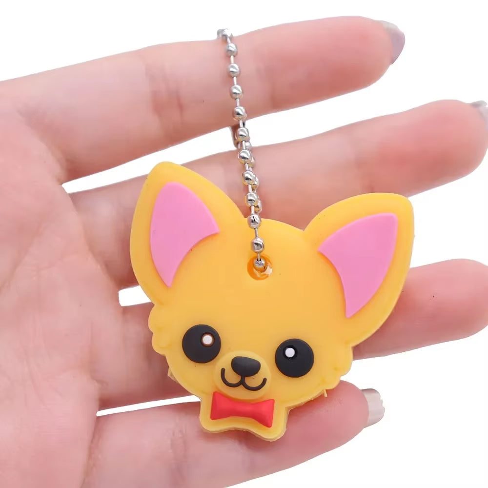 1PC New Cartoon Silicone Protective Key Case Cover for Key Control Dust Cover Holder Organizer Home Supplies