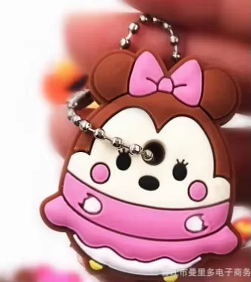 1PC New Cartoon Silicone Protective Key Case Cover for Key Control Dust Cover Holder Organizer Home Supplies