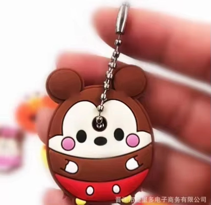 1PC New Cartoon Silicone Protective Key Case Cover for Key Control Dust Cover Holder Organizer Home Supplies